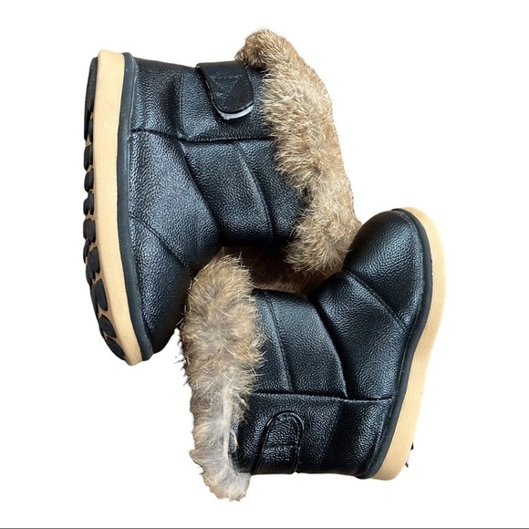 Kids boots with real fur lining sz 28 - Picture 2 of 9